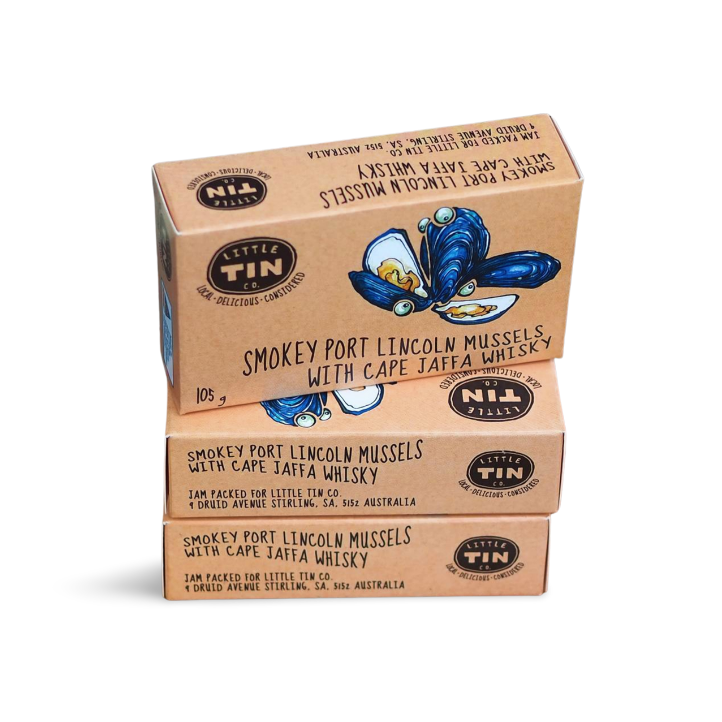 3 Pack - Smokey Port Lincoln Mussels with Cape Jaffa Whisky